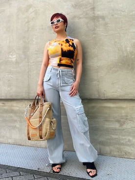 「Desigual（デシグアル）のアイテム」を使った、Desigual心斎橋STAFFさん（レディース・158cm）の春コーディネート