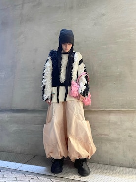 「アイテム（ハンドバッグ）」を使った、Desigual心斎橋STAFFさん（メンズ・160cm）の秋コーディネート