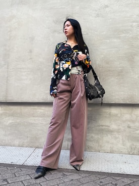 「Desigual（デシグアル）のアイテム」を使った、Desigual心斎橋STAFFさん（レディース・163cm）の冬コーディネート