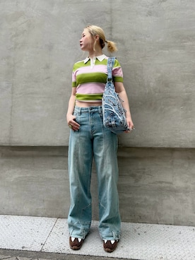 「Desigual（デシグアル）のアイテム」を使った、Desigual心斎橋STAFFさん（レディース・162cm）の春コーディネート