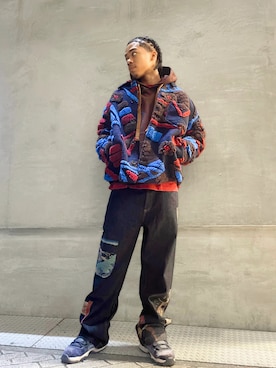 「アイテム（その他アウター）」を使った、Desigual心斎橋STAFFさん（メンズ・177cm）の冬コーディネート