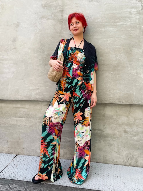 Desigual（デシグアル） ブラウス シャツ 夏 半袖 トロピカルプリント