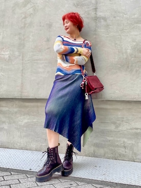 「Desigual（デシグアル）のアイテム（トップス）」を使った、Desigual心斎橋STAFFさん（レディース・158cm）の秋コーディネート