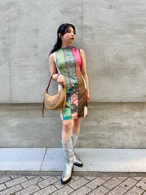 Desigual ワンピース アートコラージュ ミニドレス : ZOZOTOWN