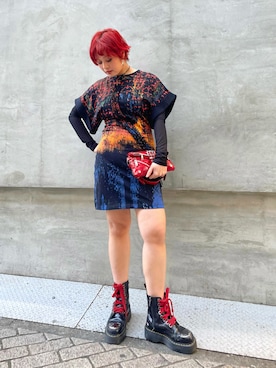 「Desigual（デシグアル）のアイテム」を使った、Desigual心斎橋STAFFさん（レディース・158cm）の春コーディネート