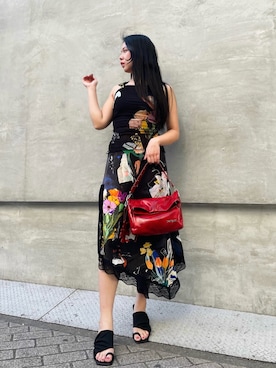 「Desigual（デシグアル）のアイテム」を使った、Desigual心斎橋STAFFさん（レディース・163cm）の冬コーディネート