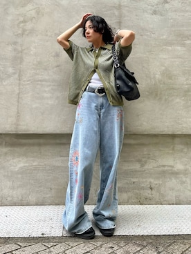 「ニットトップス」｜Desigual心斎橋STAFFさん（レディース・160cm）の春コーディネート