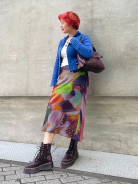 「Desigual（デシグアル）のアイテム（トップス）」を使った、Desigual心斎橋STAFFさん（レディース・158cm）の秋コーディネート