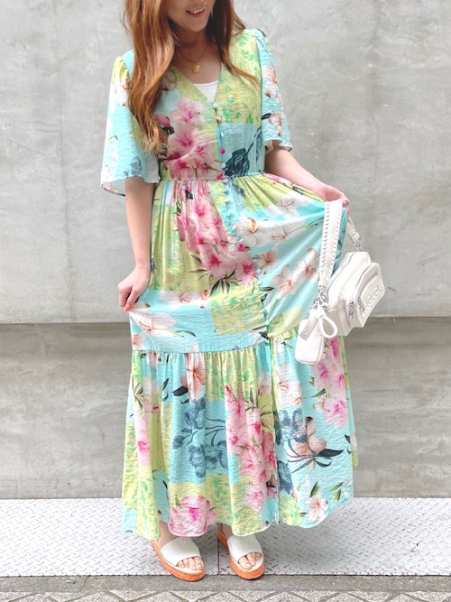 desigual★デシグアル★ワンピース★花柄★新品タグ付★ロングワンピ★ タグ付き】Desigual デシグアル 花柄 ロングワンピース М