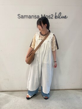 「ehka sopo（エヘカソポ）のくしゅくしゅギンガム厚底サンダル（サンダル）」を使った、wakaさん（レディース・158cm）の夏コーディネート