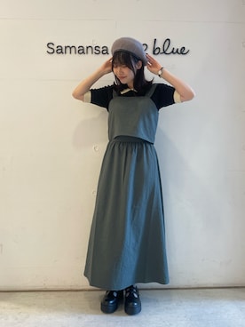 「ehka sopo（エヘカソポ）のアイテム（ハンチング/ベレー帽）」を使った、wakaさん（レディース・158cm）の夏コーディネート