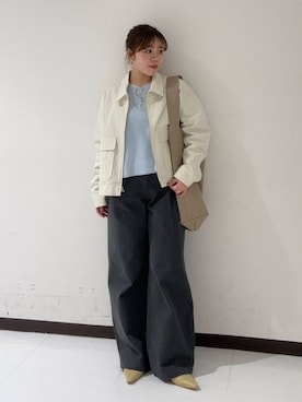 「アーバンリサーチ」｜「アイテム（ブルゾン）」を使った、3soa17さん（レディース・152cm）の冬コーディネート