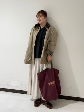 「アイテム（ヘアバンド）」を使った、3soa17さん（レディース・152cm）の秋コーディネート