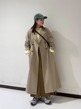 「アーバンリサーチ」｜「アイテム（トレンチコート）」を使った、3soa17さん（レディース・152cm）の冬コーディネート