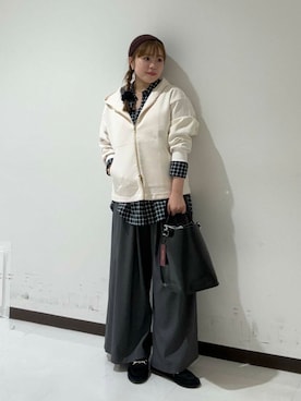 「アイテム（ヘアバンド）」を使った、3soa17さん（レディース・152cm）の秋コーディネート