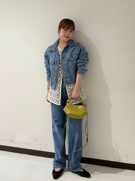 「アイテム（デニムジャケット）」を使った、3soa17さん（レディース・152cm）の夏コーディネート
