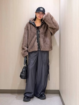 「アイテム（帽子）」を使った、Sakiさん（レディース・156cm・20代）の秋コーディネート