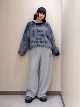 「PBLIM（ページボーイリム）のアイテム（スウェットパンツ）」を使った、Sakiさん（レディース・156cm）の秋コーディネート