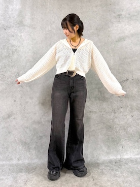 「アイテム（パーカー）」を使った、Sakiさん（レディース・156cm・20代）の夏コーディネート
