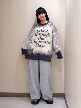 「PBLIM（ページボーイリム）のアイテム（スウェットパンツ）」を使った、Sakiさん（レディース・156cm）の秋コーディネート