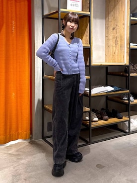 「PAGEBOY（ページボーイ）のプラットチャンキースニーカー（スニーカー、ブラック系）」を使った、Sakiさん（レディース・156cm）の春コーディネート