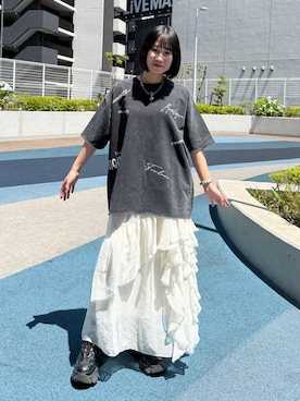 「アイテム（アクセサリー）」を使った、Sakiさん（レディース・156cm・20代）の夏コーディネート