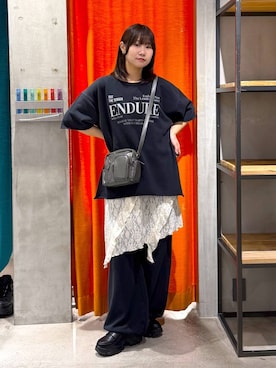 「PAGEBOY（ページボーイ）のアイテム（パンツ）」を使った、Sakiさん（レディース・156cm）の春コーディネート