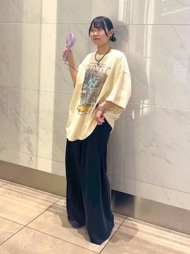 「アイテム（スウェットパンツ）」を使った、Sakiさん（レディース・156cm・20代）の夏コーディネート