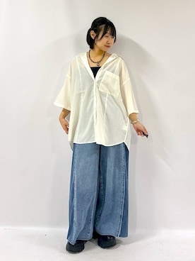 「骨格ナチュラル」｜Sakiさん（レディース・156cm）の夏コーディネート