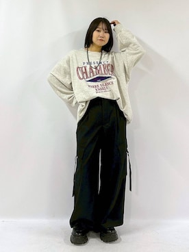 「アイテム（スウェット）」を使った、Sakiさん（レディース・156cm・20代）の秋コーディネート