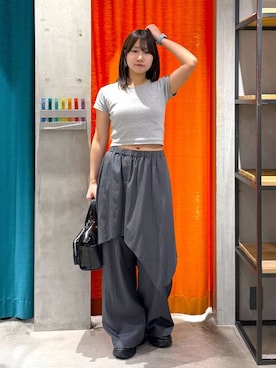 「PAGEBOY（ページボーイ）のアイテム（スラックス）」を使った、Sakiさん（レディース・156cm）の春コーディネート