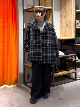 「PAGEBOY（ページボーイ）のアイテム（ジャケット/アウター）」を使った、Sakiさん（レディース・156cm）の冬コーディネート