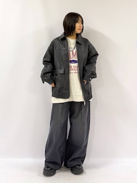 「PAGEBOY（ページボーイ）の【ステンレス素材】ロングボールチェーンネックレス（ネックレス）」を使った、Sakiさん（レディース・156cm）の秋コーディネート