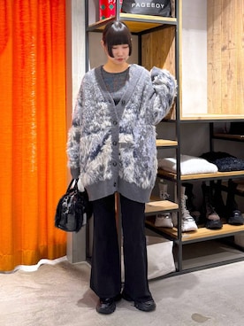 「アイテム（ボストンバッグ）」を使った、Sakiさん（レディース・156cm・20代）の冬コーディネート