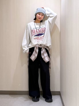 「アイテム（ニットキャップ/ビーニー）」を使った、Sakiさん（レディース・156cm・20代）の夏コーディネート