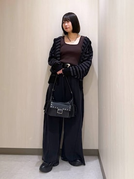 「PAGEBOY（ページボーイ）のサイドタックルーズウラケパンツ/イージーパンツ【4color・2size】（スウェットパンツ）」を使った、Sakiさん（レディース・156cm・20代）の秋コーディネート