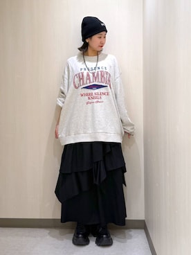 「アイテム（スウェット）」を使った、Sakiさん（レディース・156cm・20代）の秋コーディネート