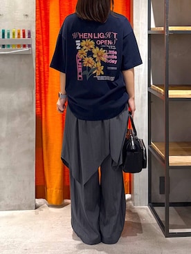 「PAGEBOY（ページボーイ）のアイテム（スラックス）」を使った、Sakiさん（レディース・156cm）の春コーディネート