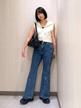 「アイテム（パーカー）」を使った、Sakiさん（レディース・156cm・20代）の夏コーディネート