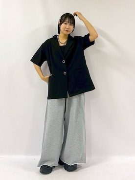 「アイテム（テーラードジャケット）」を使った、Sakiさん（レディース・156cm・20代）の夏コーディネート