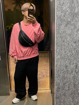 「Lui's（ルイス）のアイテム（バッグ）」を使った、志賀さん（メンズ・169cm）の夏コーディネート