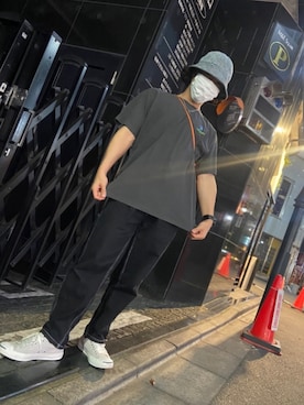 「BEN DAVIS（ベンデイビス）のアイテム（パンツ）」を使った、harasho00さん（メンズ・166cm）の夏コーディネート