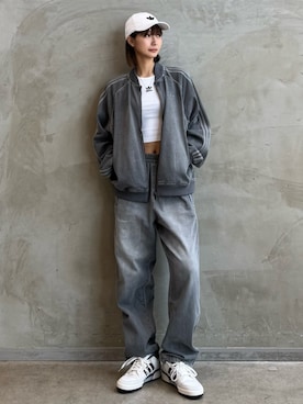 「アイテム（キャップ）」を使った、AGさん（レディース・174cm）の夏コーディネート