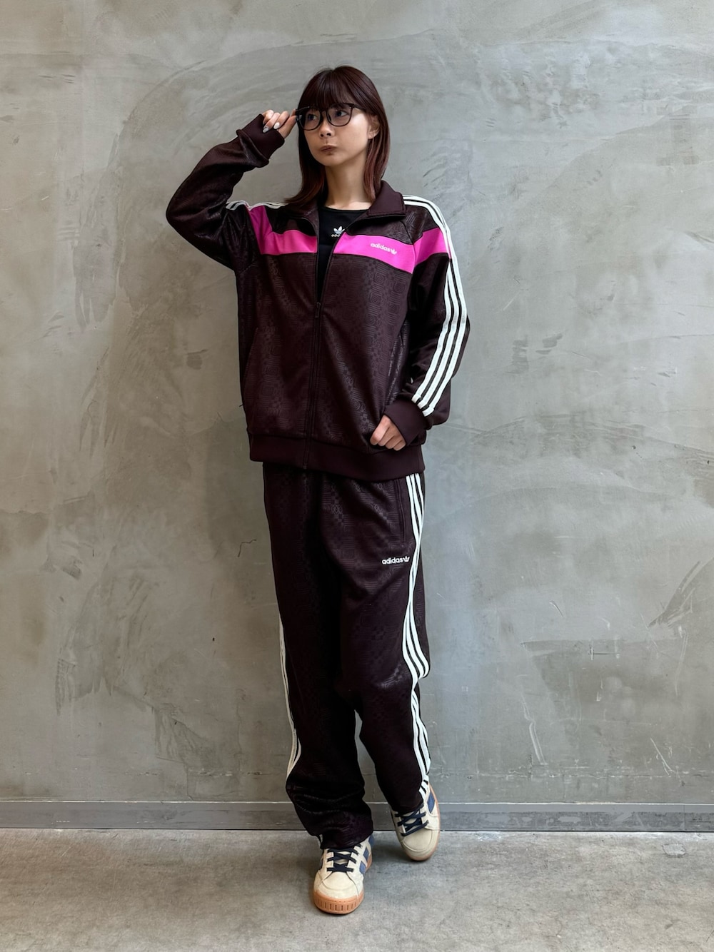 80'S プレミアム エンボス加工スリーストライプス トラックトップ&パンツ 80s プレミアム エンボス加工 スリーストライプス トラック