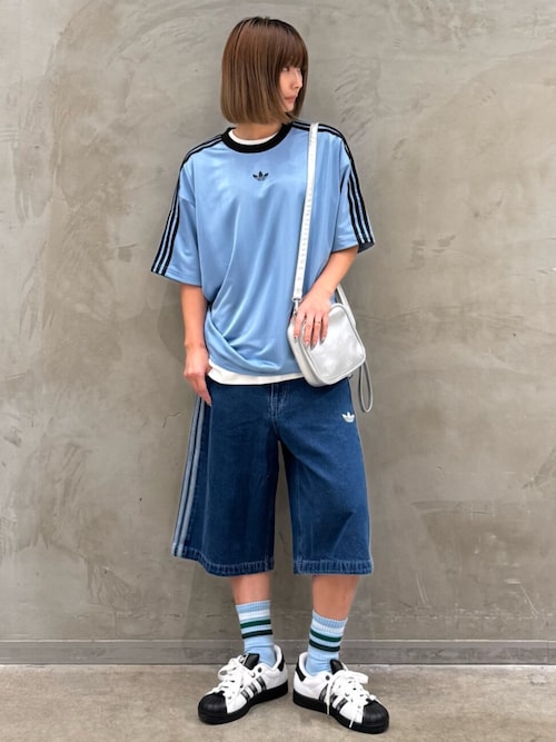 adidas アディカラーデニム ファイヤーバードショーツ adidas パンツ アディカラー デニム ファイヤーバードショーツ
