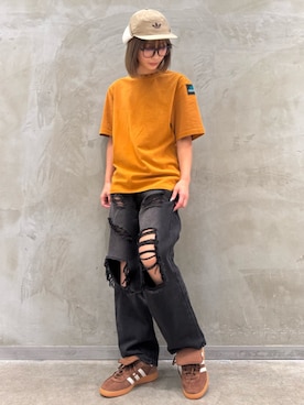 「アイテム（トップス）」を使った、AGさん（レディース・174cm）の夏コーディネート