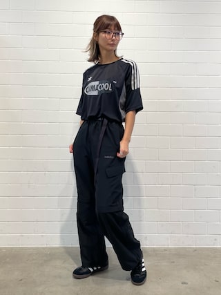 未使用品 クラブ アディダス タオル地 半袖シャツ シルバー/ネイビー M adidas tシャツ グラフィック 半袖ルーズTシャツ / アディダス