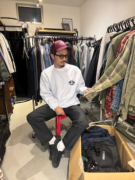 「アイテム（ピアス（片耳用））」を使った、Yusukeさん（メンズ・170cm）の秋コーディネート