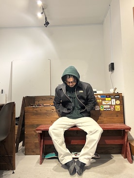 「アイテム（レッグウェア）」を使った、Yusukeさん（メンズ・170cm）の秋コーディネート