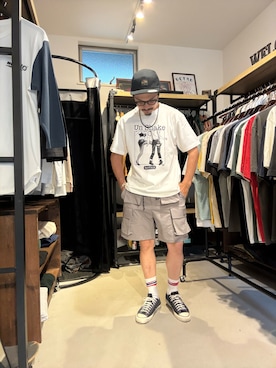 「ANCHOR（アンカー）のクルーソックス（ソックス/靴下、その他）」を使った、Yusukeさん（メンズ・170cm）の夏コーディネート